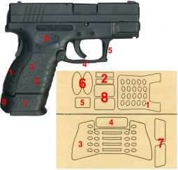 X-Treme Grips XD 45 Compact Rubber